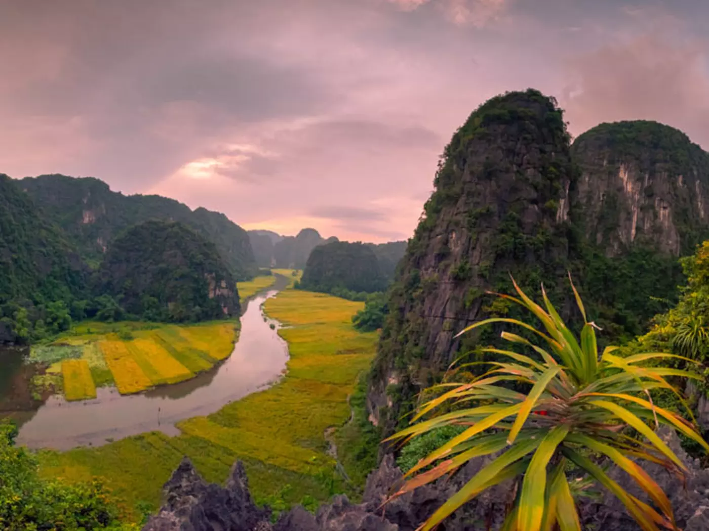 Ninh Binh on the Red River Delta is renown for it's natural beauty