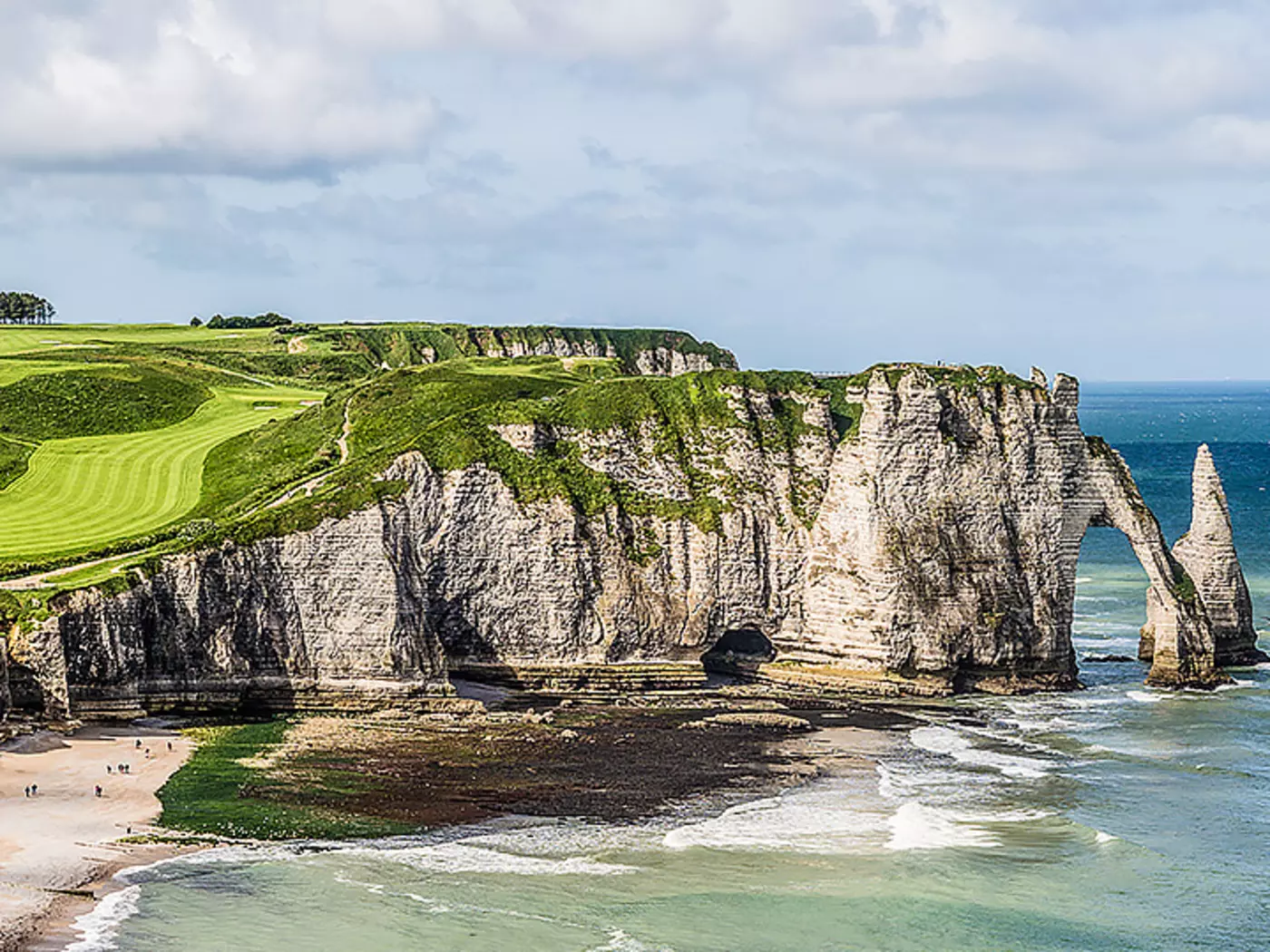 View over the D-day beaches at Arromanches les Bains Normandy