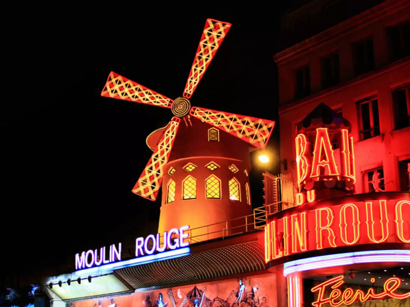 Moulin Rouge, or Red Mill, is a cabaret in Paris that provides a variety of great entertainment