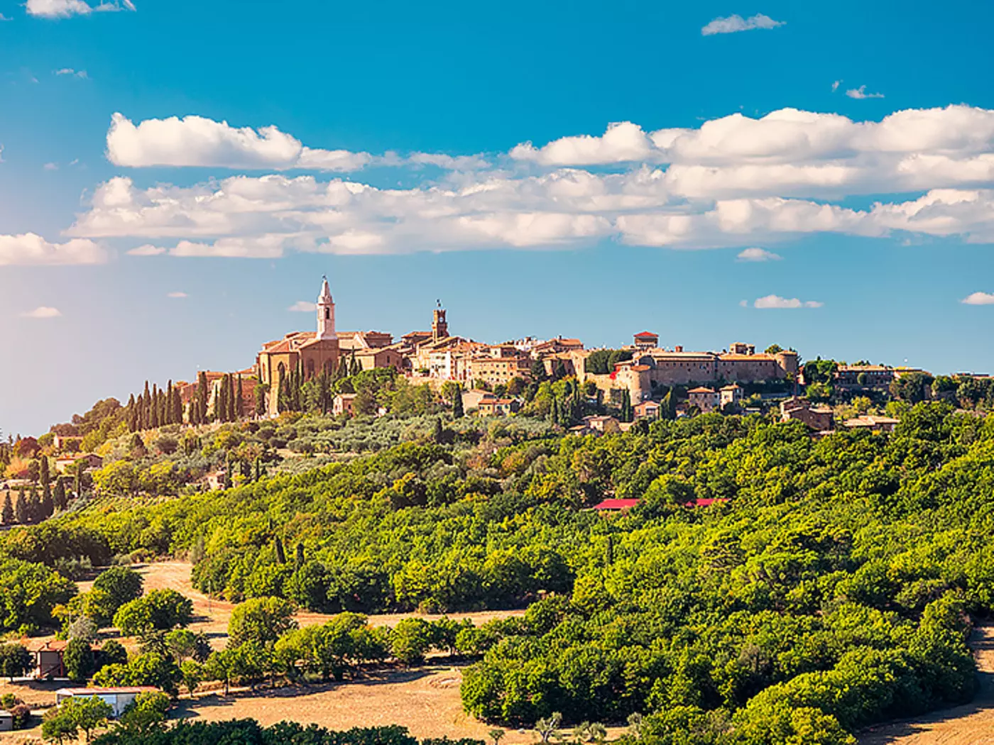 In central Tuscany, on a hill in Val d'Orcia is the village of Pienza