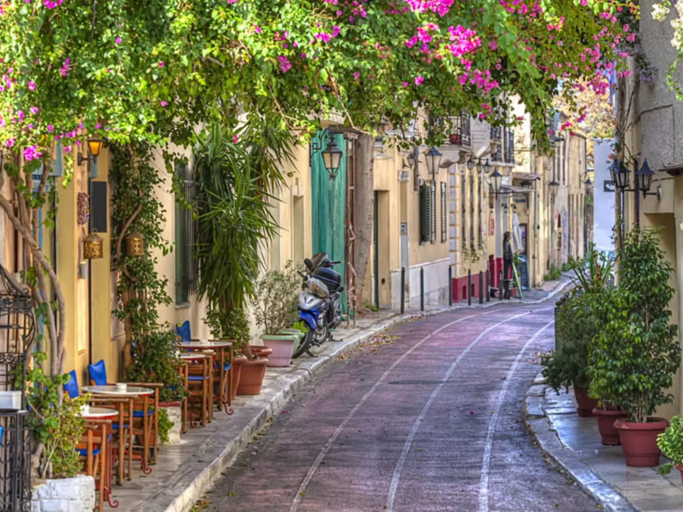 The Plaka is the oldest section of Athens and is home to many restaurants and cafes