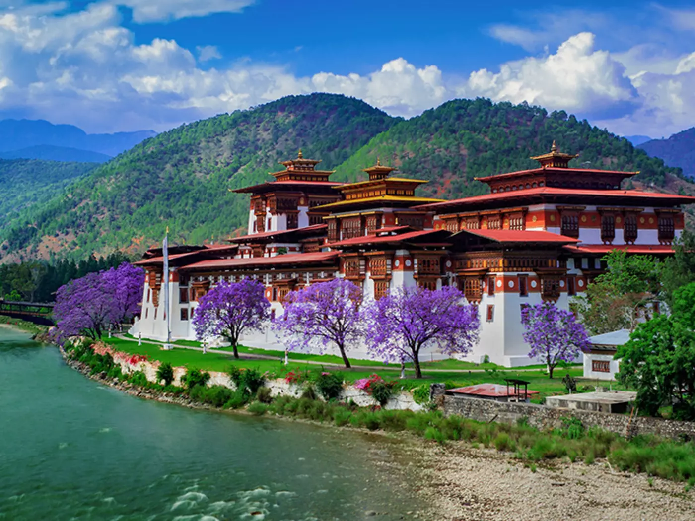 Punakha Dzong is the second oldest and second-largest dzong in Bhutan