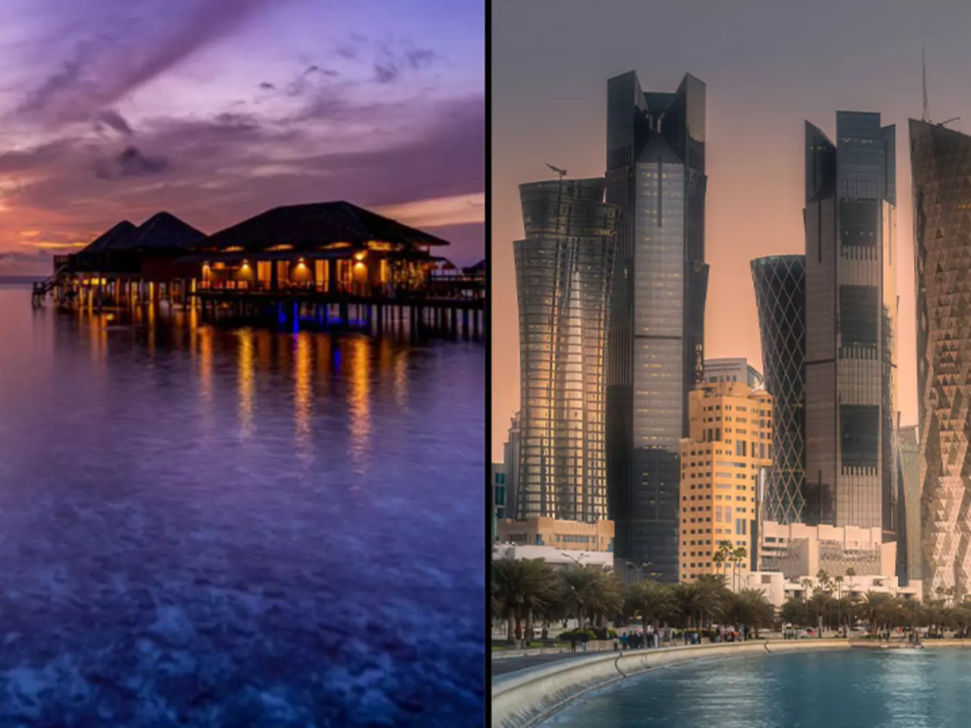 Explore intriguing Doha then relax in the romantic Maldives
