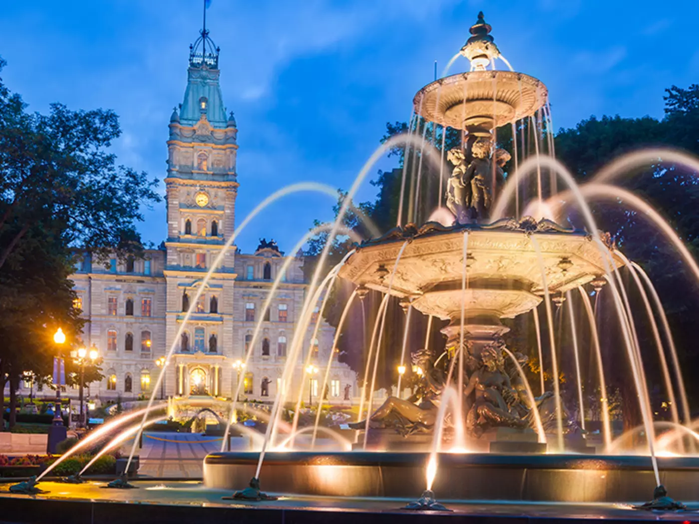 Appreciate the history and beauty surrounding the Quebec Parliament building