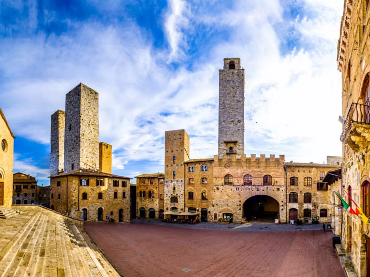 San Gimignano , the "City Of Beautiful Towers" once had 72 tower-houses