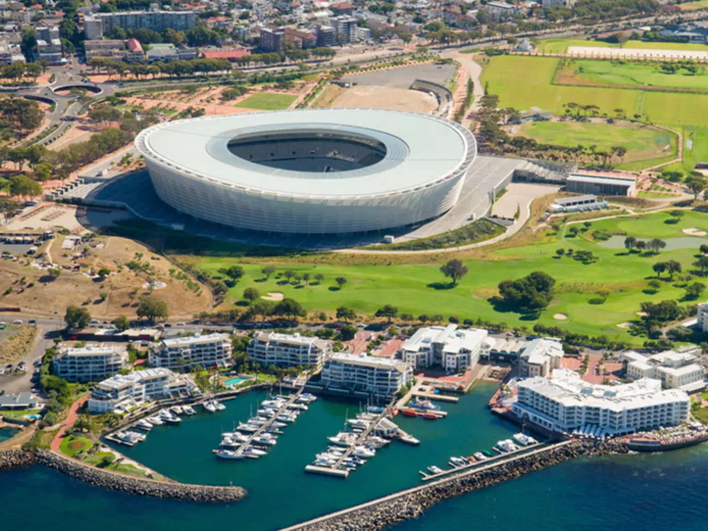 Aerial view of Cape Town