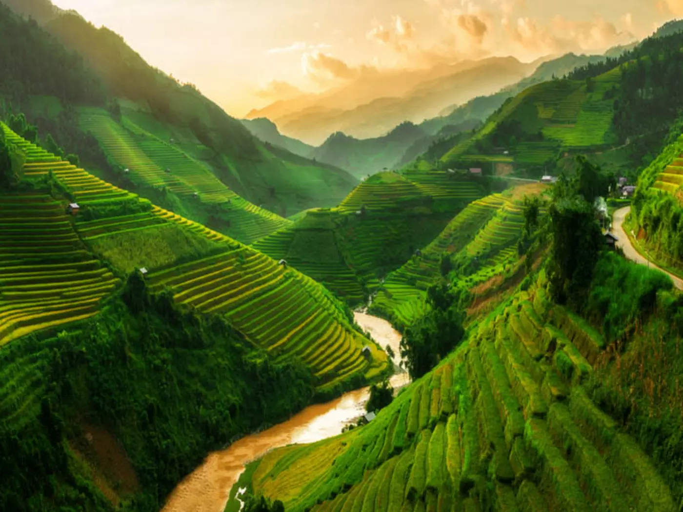 The terraced rice fields near Sapa are regarded as among the most beautiful in the world