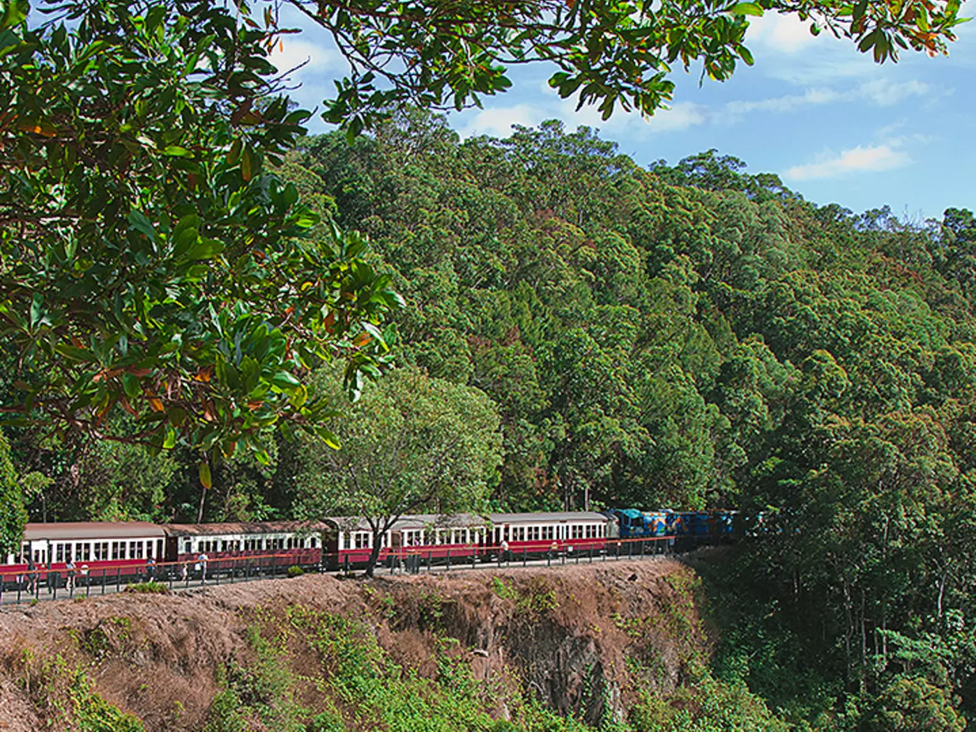 The carriages of the Kuranda Scenic Railway date from 1909 and 1910