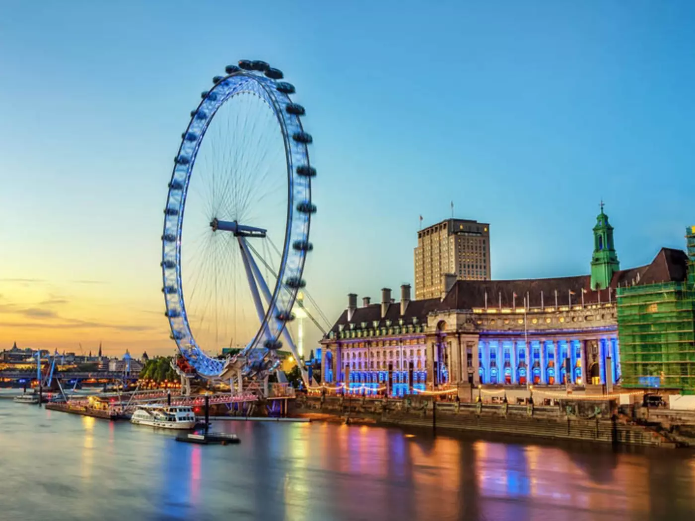 The London Eye on the south bank of The River Thames