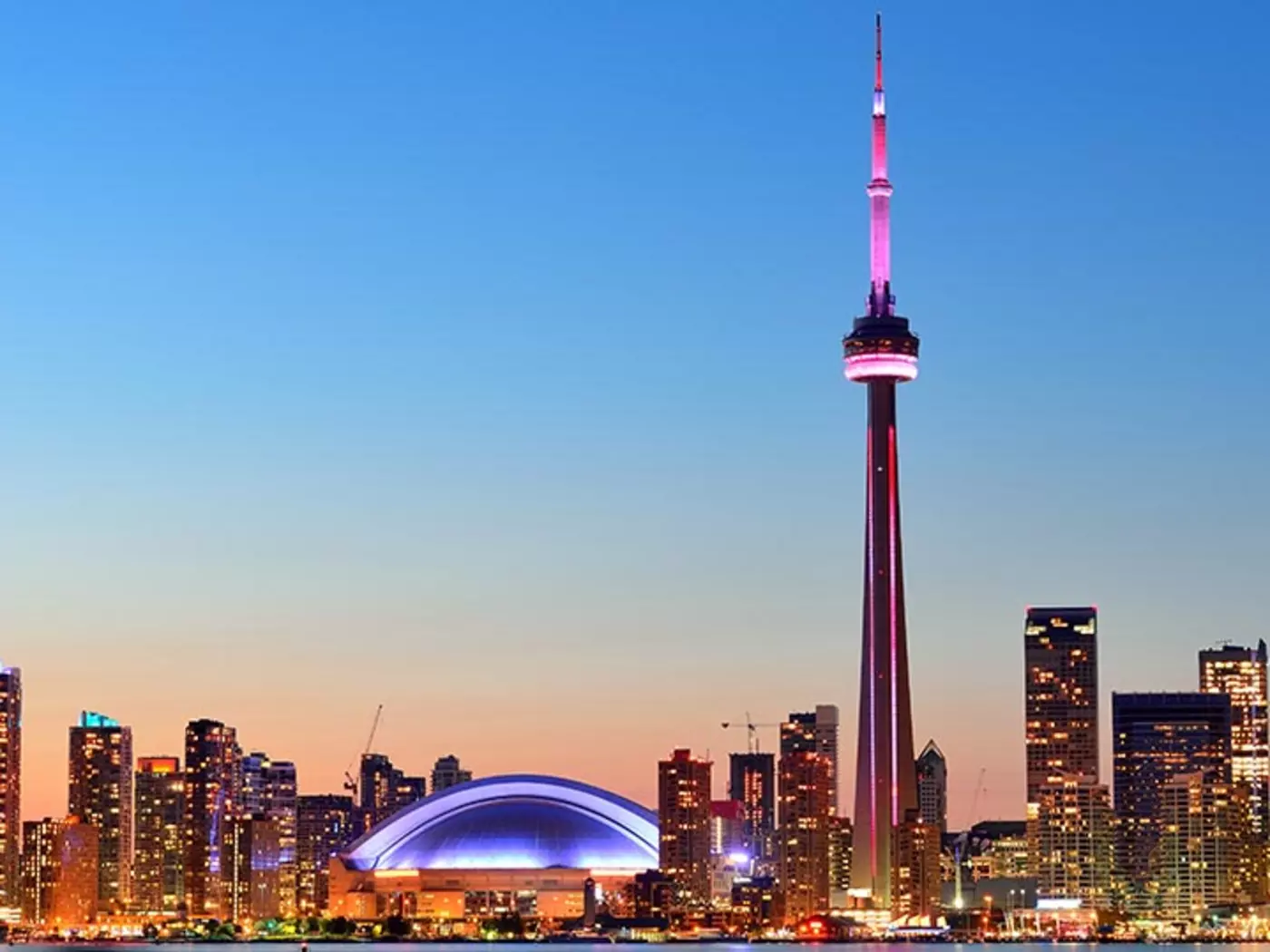 Admire the sensational colours of the Toronto sunset