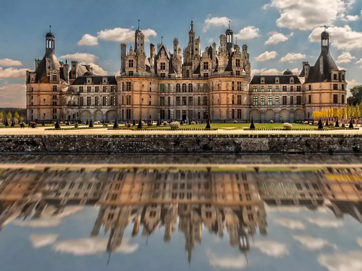 The magnificent Chateau Chambord, a stunning example of French Renaissance in the 15th century