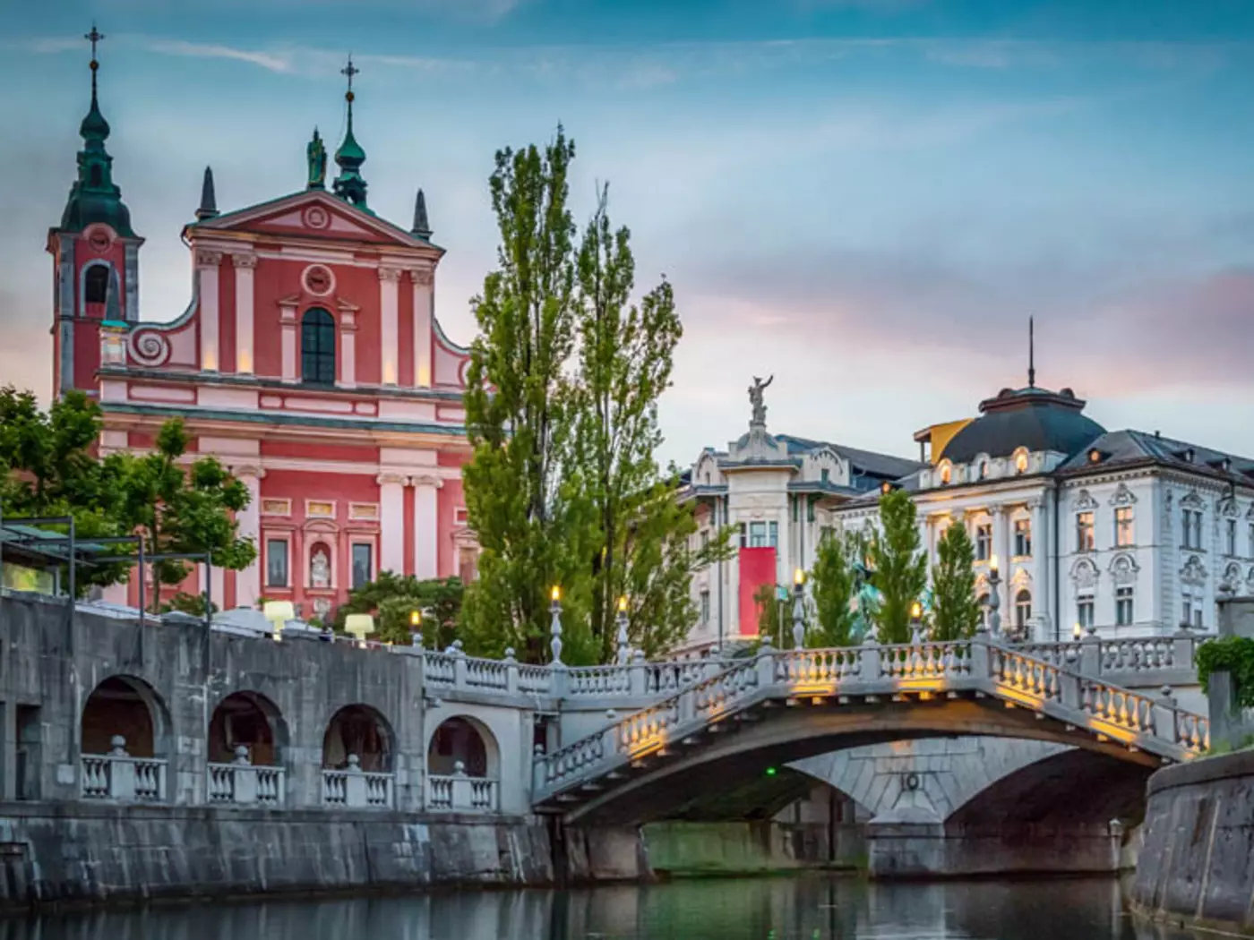 The carefully preserved historic buildings of Ljubljana are the backdrop of a modern, lively city