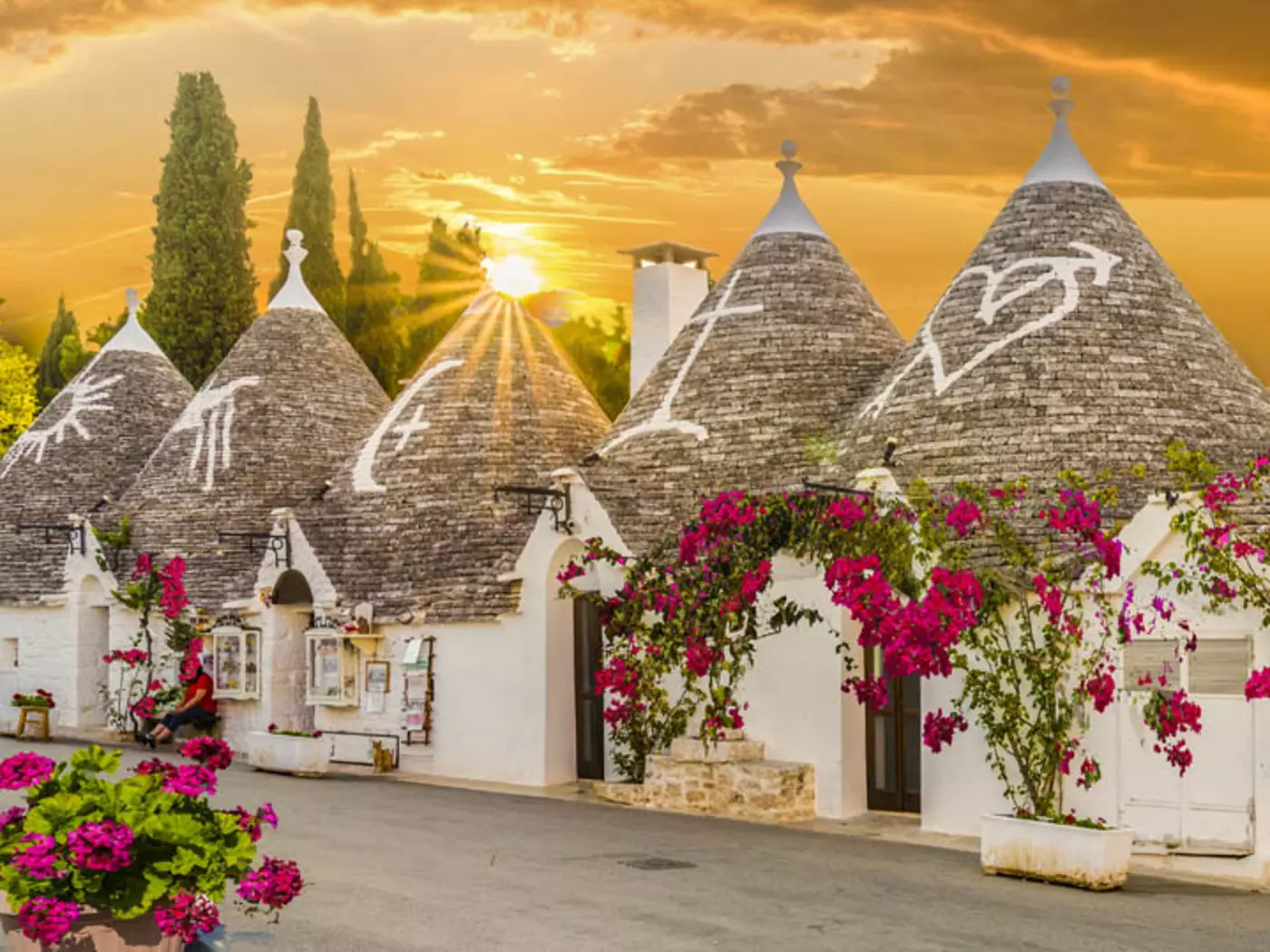 There are more than 1,500 Trulli houses in Alberobello some of which date from the 14th century