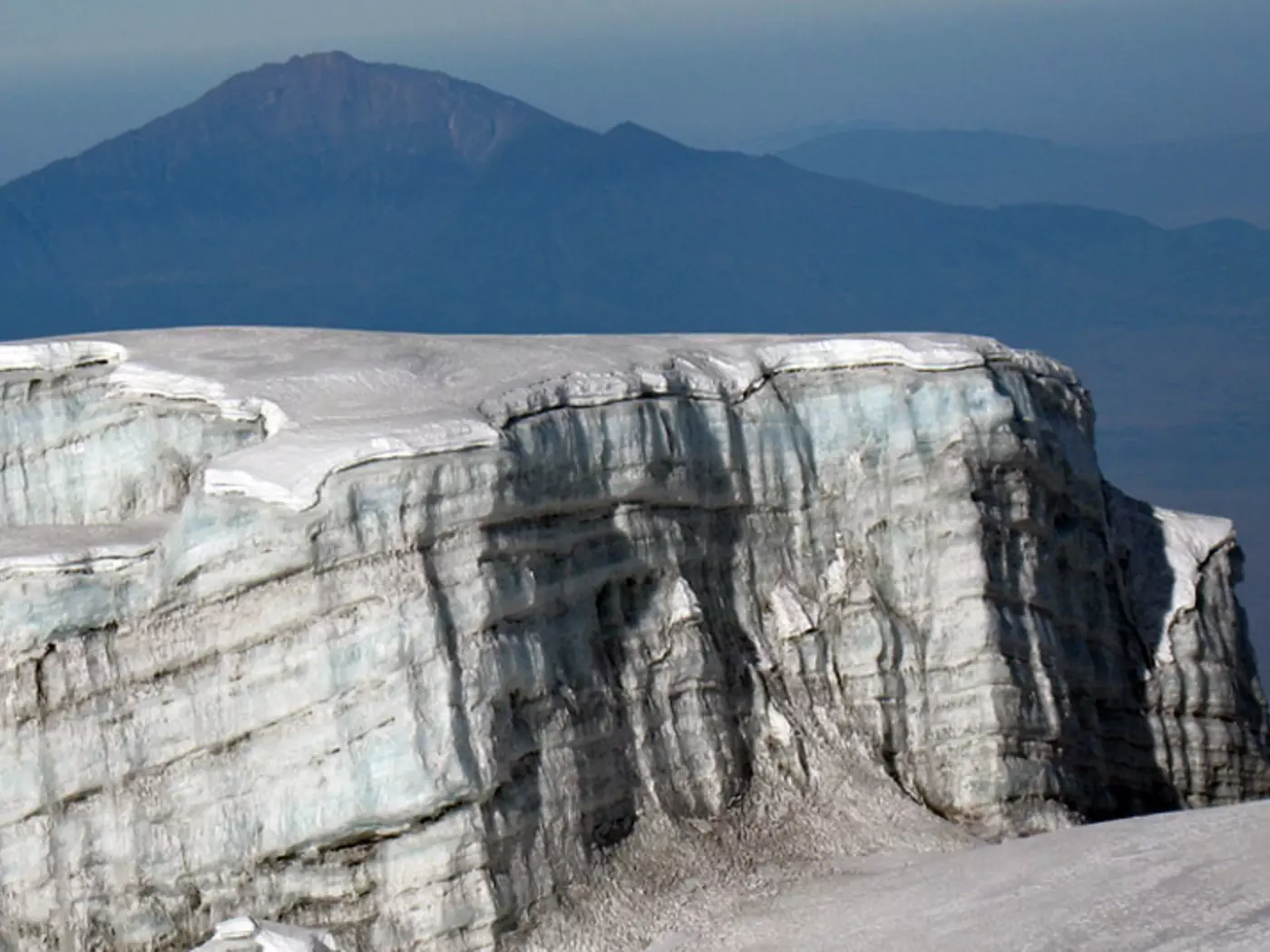 View from glacier of Mt Kilimanjaro