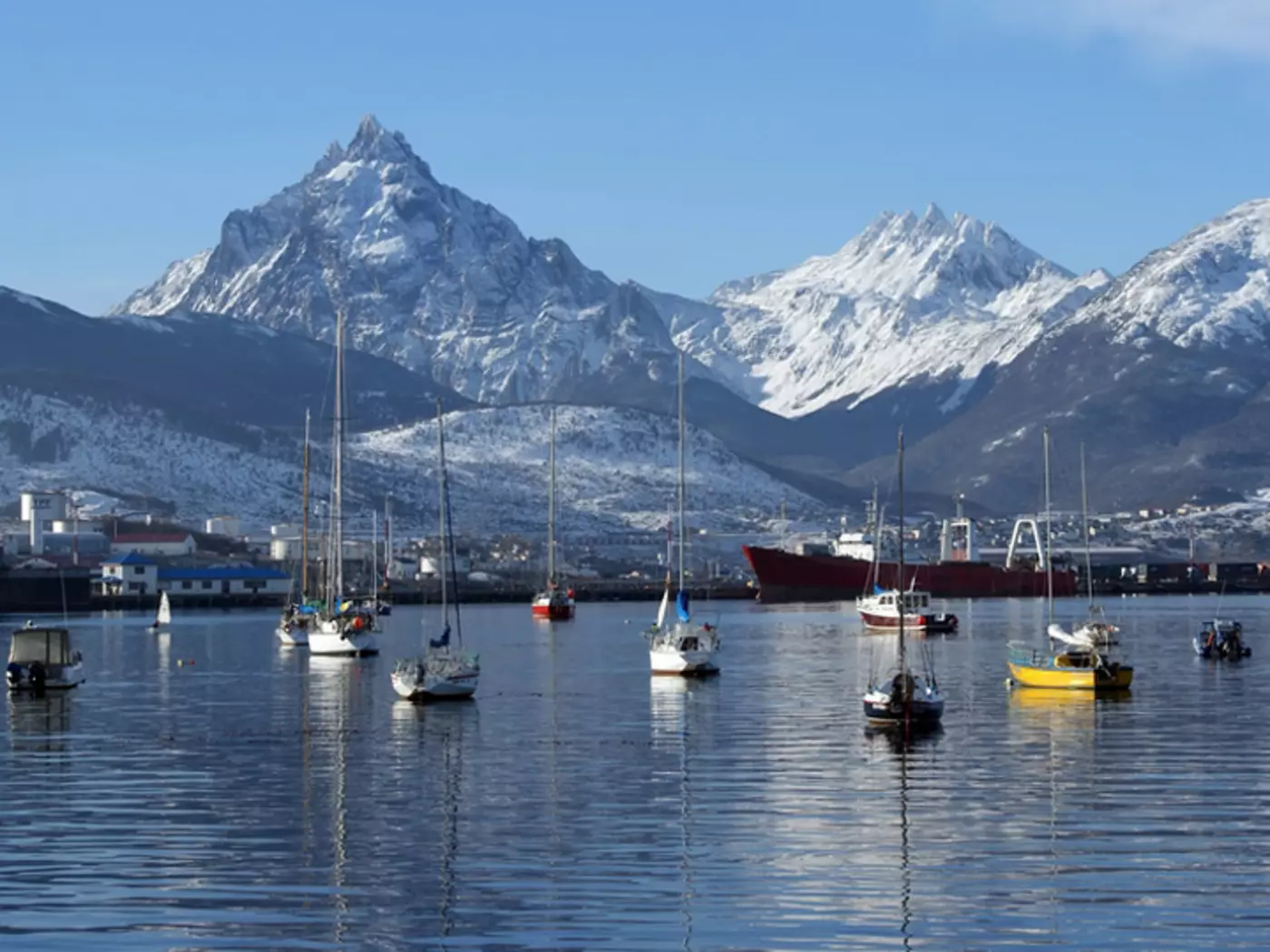 Ushuaia and mountains
