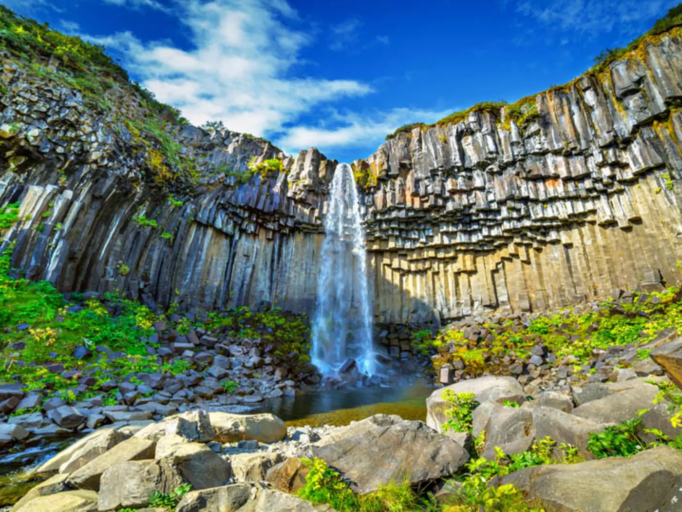 Svartifoss (Black Fall) in Skaftafell National Park