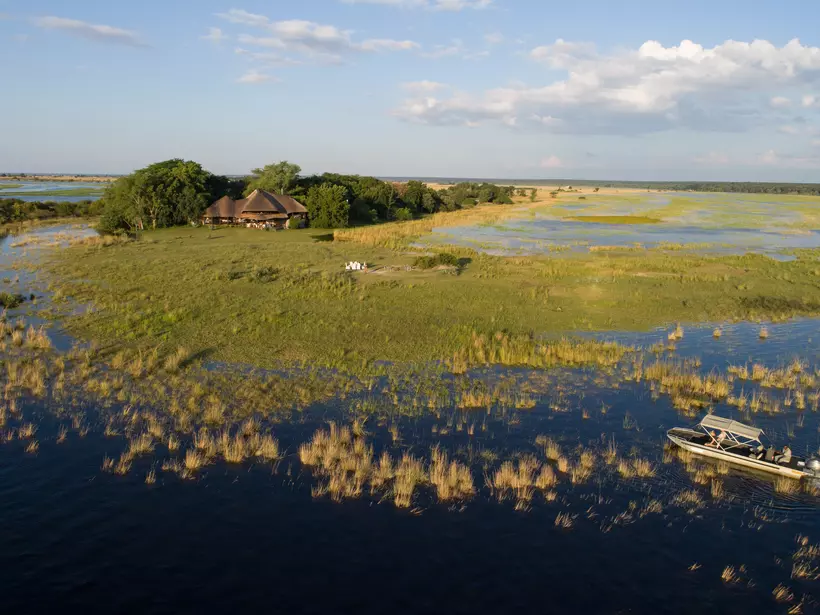 An aerial view of Chobe Savanna Lodge in Namibia