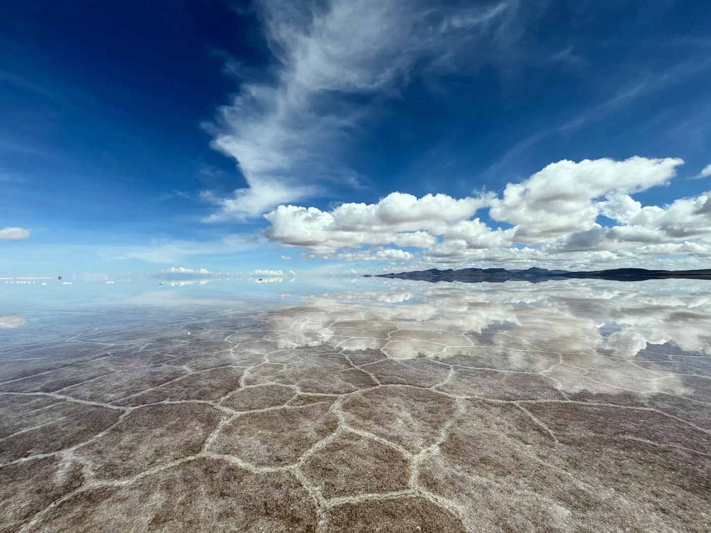 Reflection on the Uyuni Salt Flats