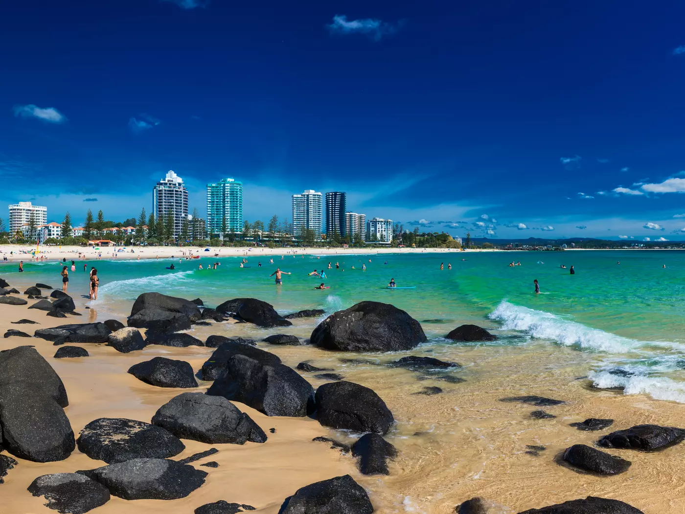 Coolangatta Beach and Rainbow Bay
