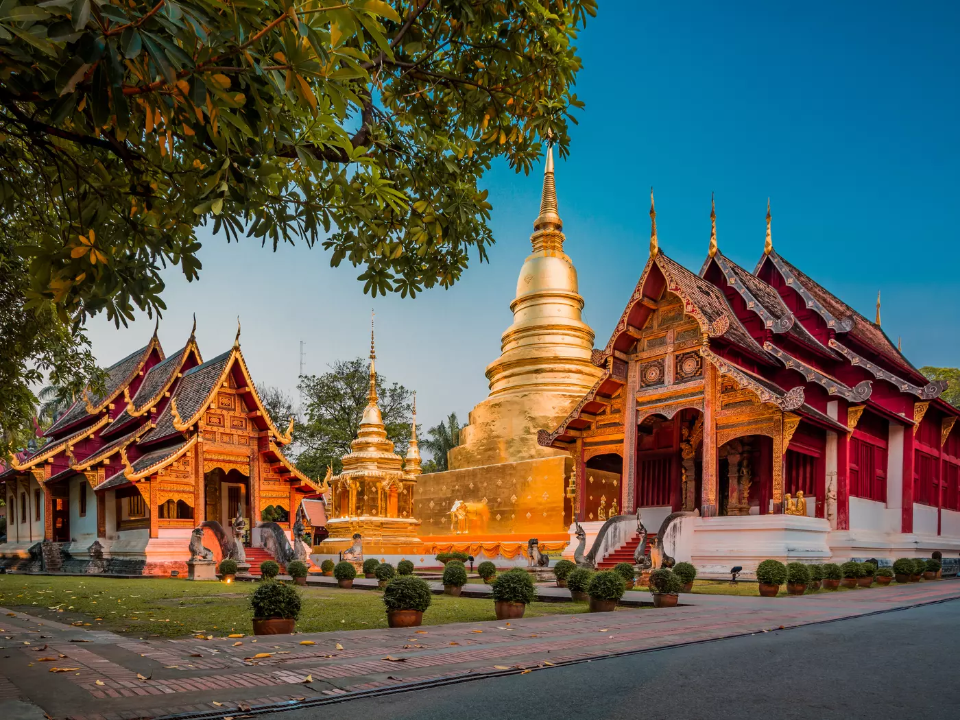 Admire the Wat Phra Singh Woramahawihan Buddhist Temple
