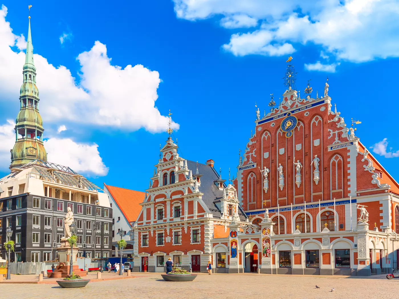 Old Town Ratslaukums square in Riga