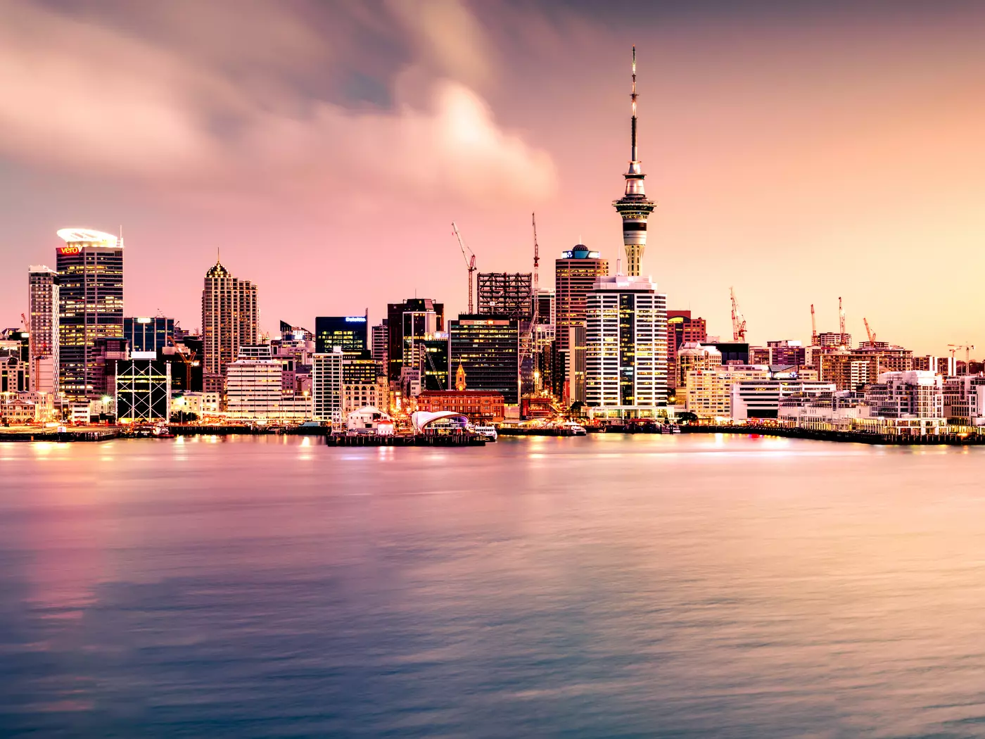 Auckland, New Zealand Panoramic view of Auckland City Skyline and Harbour