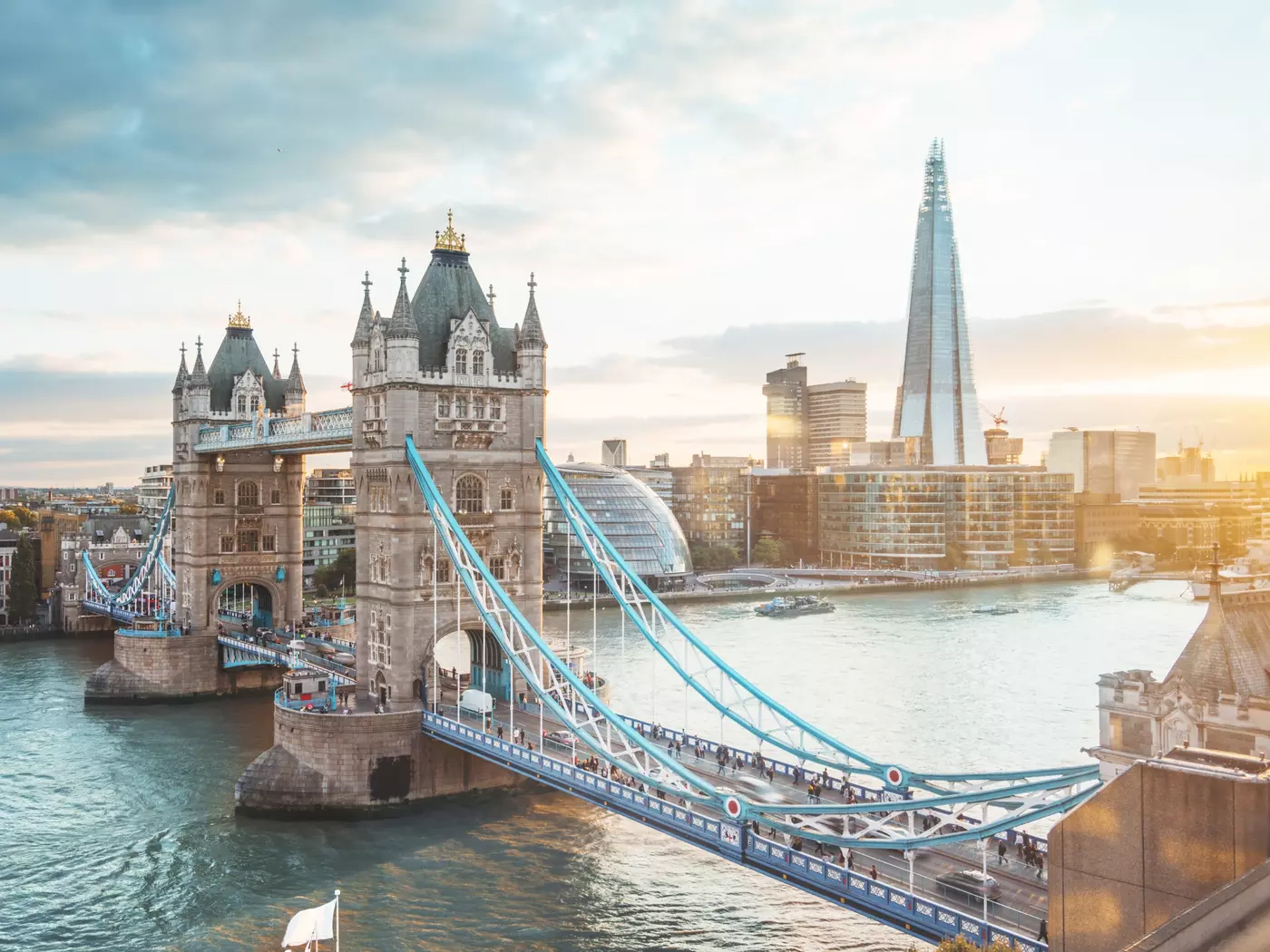 Enjoy a view of the Thames from the Tower Bridge