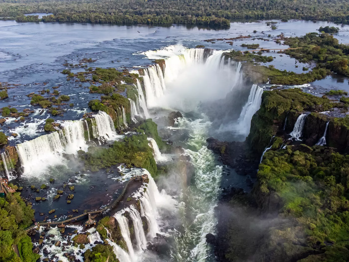 Aerial view of the Iguassu Falls
