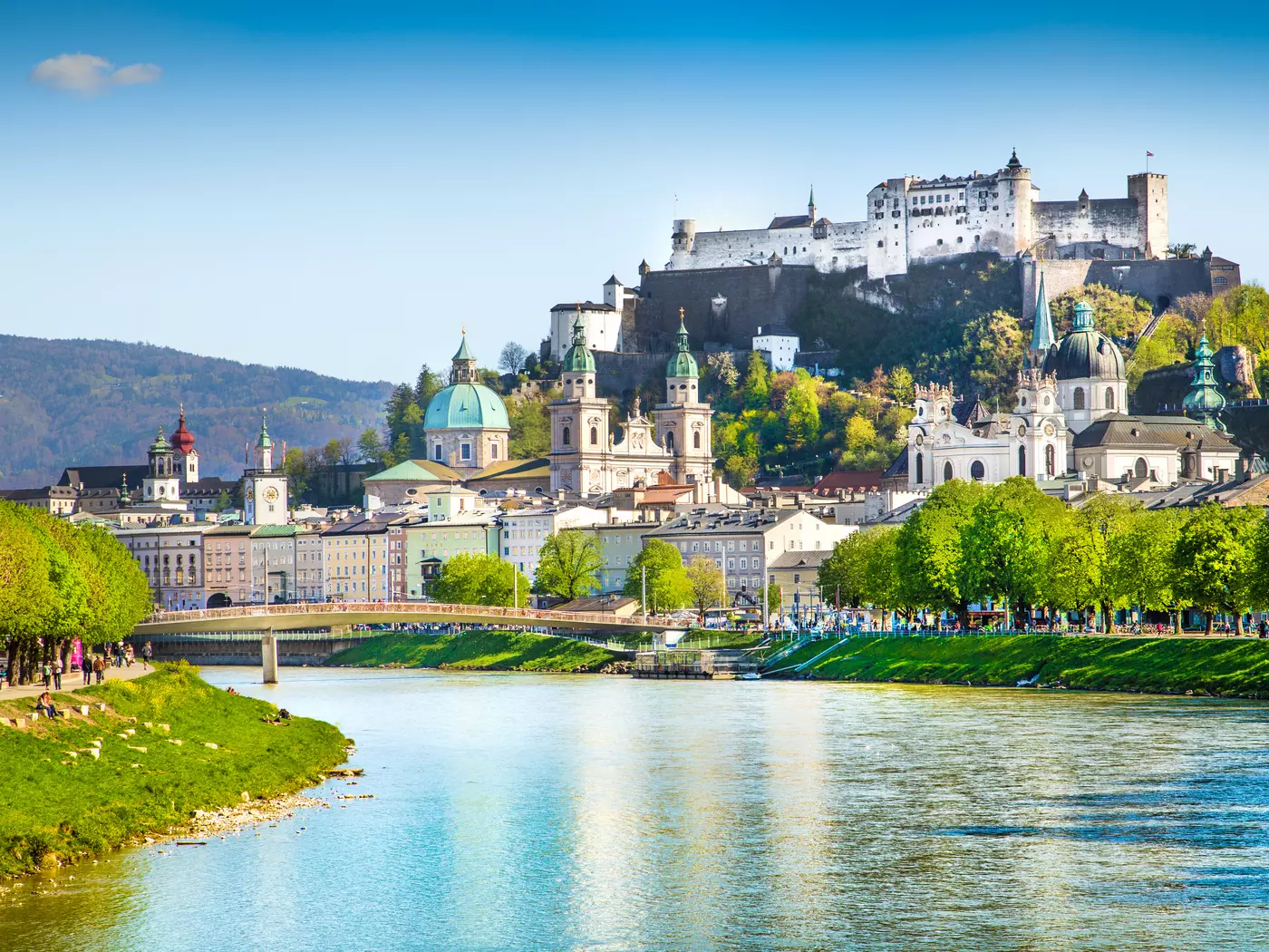 Salzburg with river Salzach