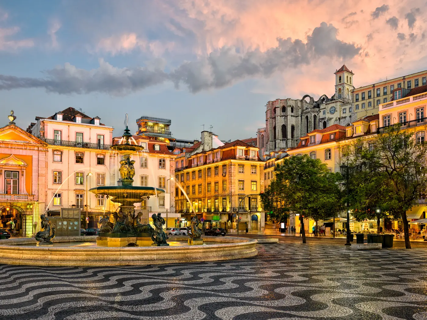 Rossio square in Lisbon