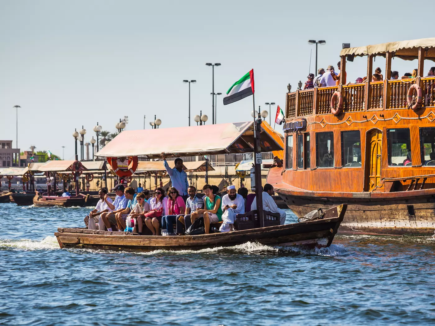 Board a traditional Abra Water Taxi, Dubai Creek