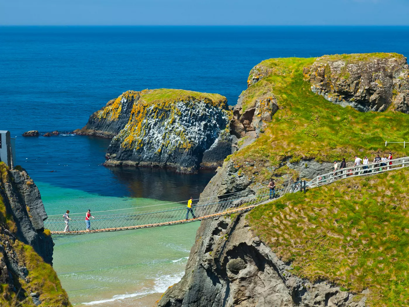 Brave the Carrick-A-Rede Rope Bridge, Larrybane Bay