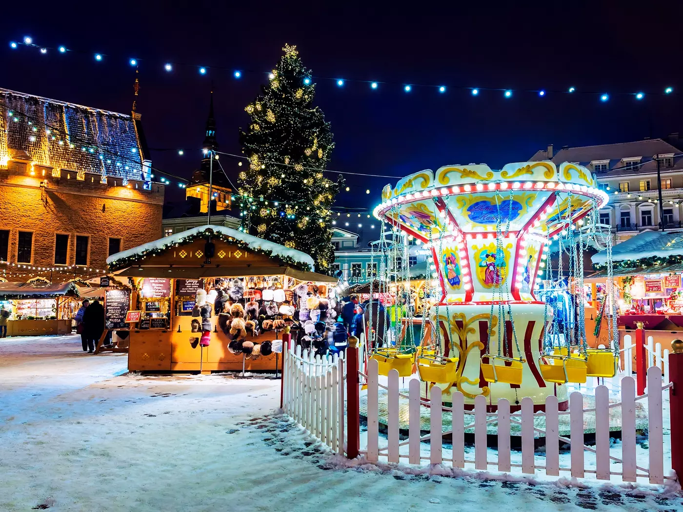Christmas market on Town Hall Square of Tallinn