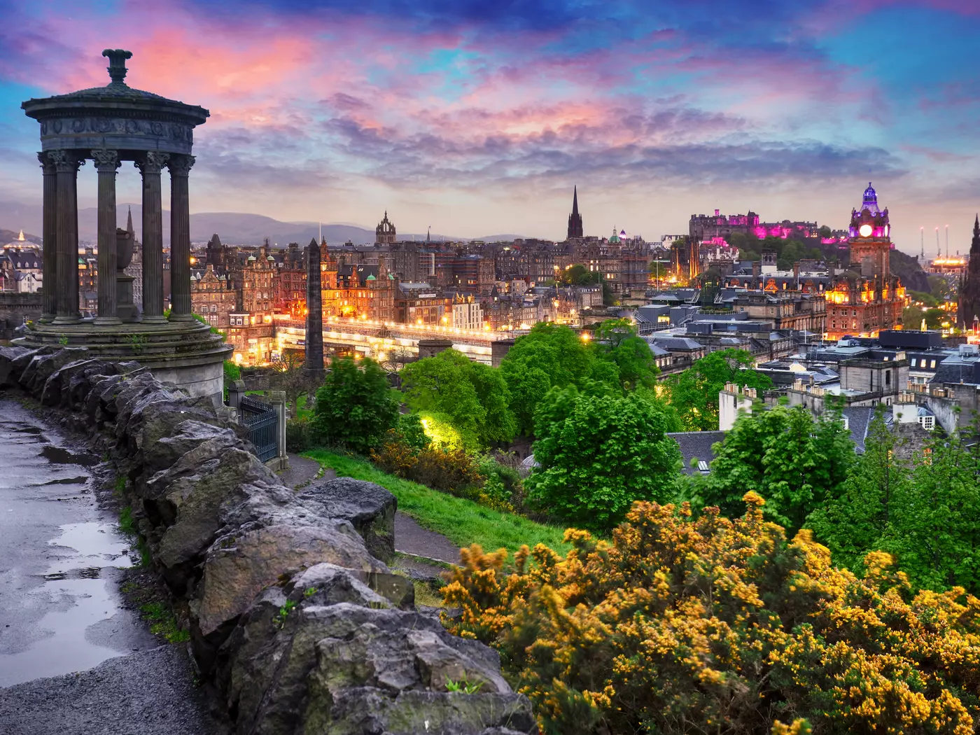 The skyline of Edinburgh