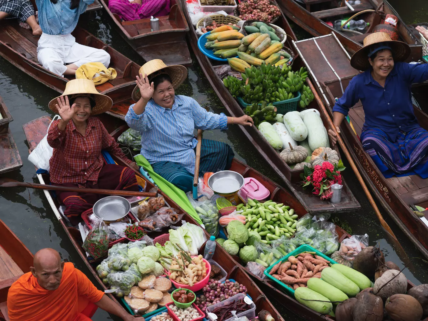 Thailand is famous for it's floating markets