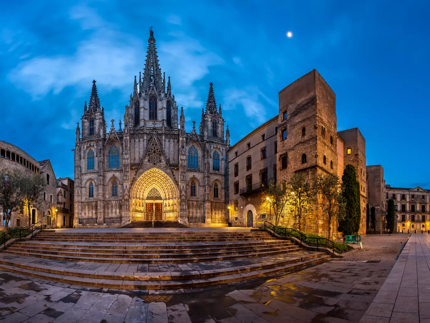 Filled with medieval buildings, Barcelona's Gothic Quarter is the city's oldest area
