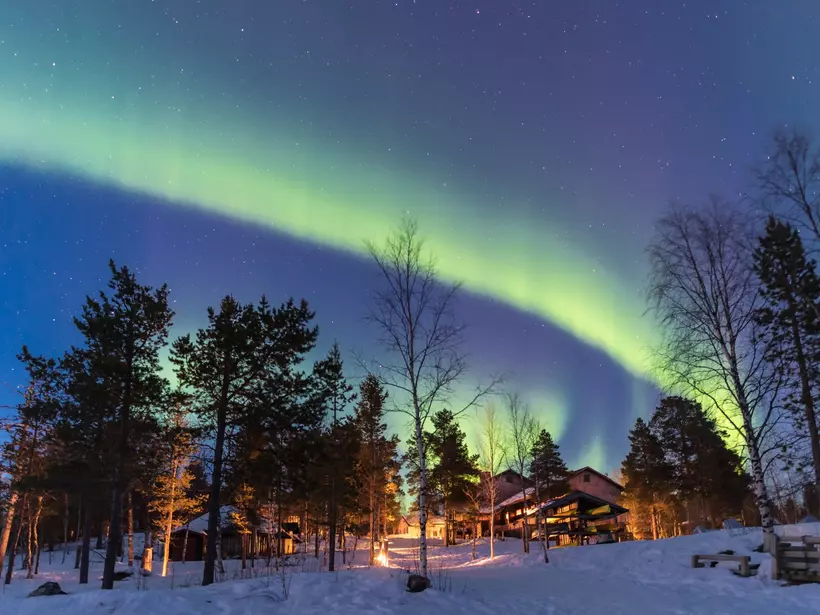 Aurora borealis in Lapland, Finland