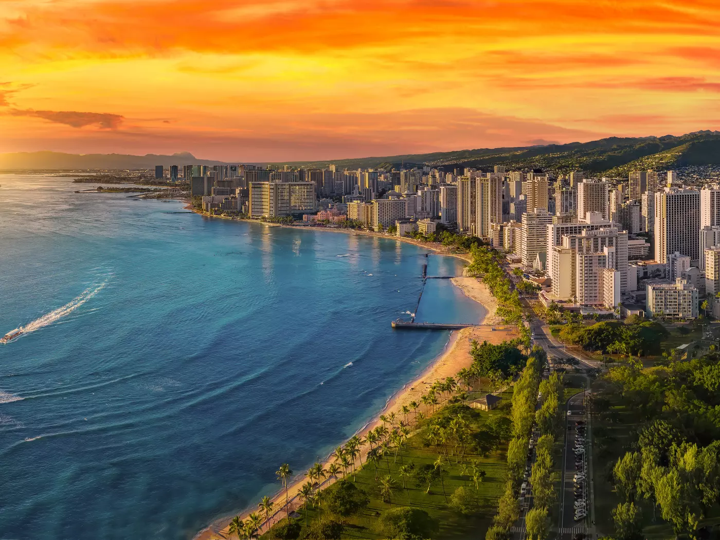 Sunset is just the start of an exciting night in Honolulu