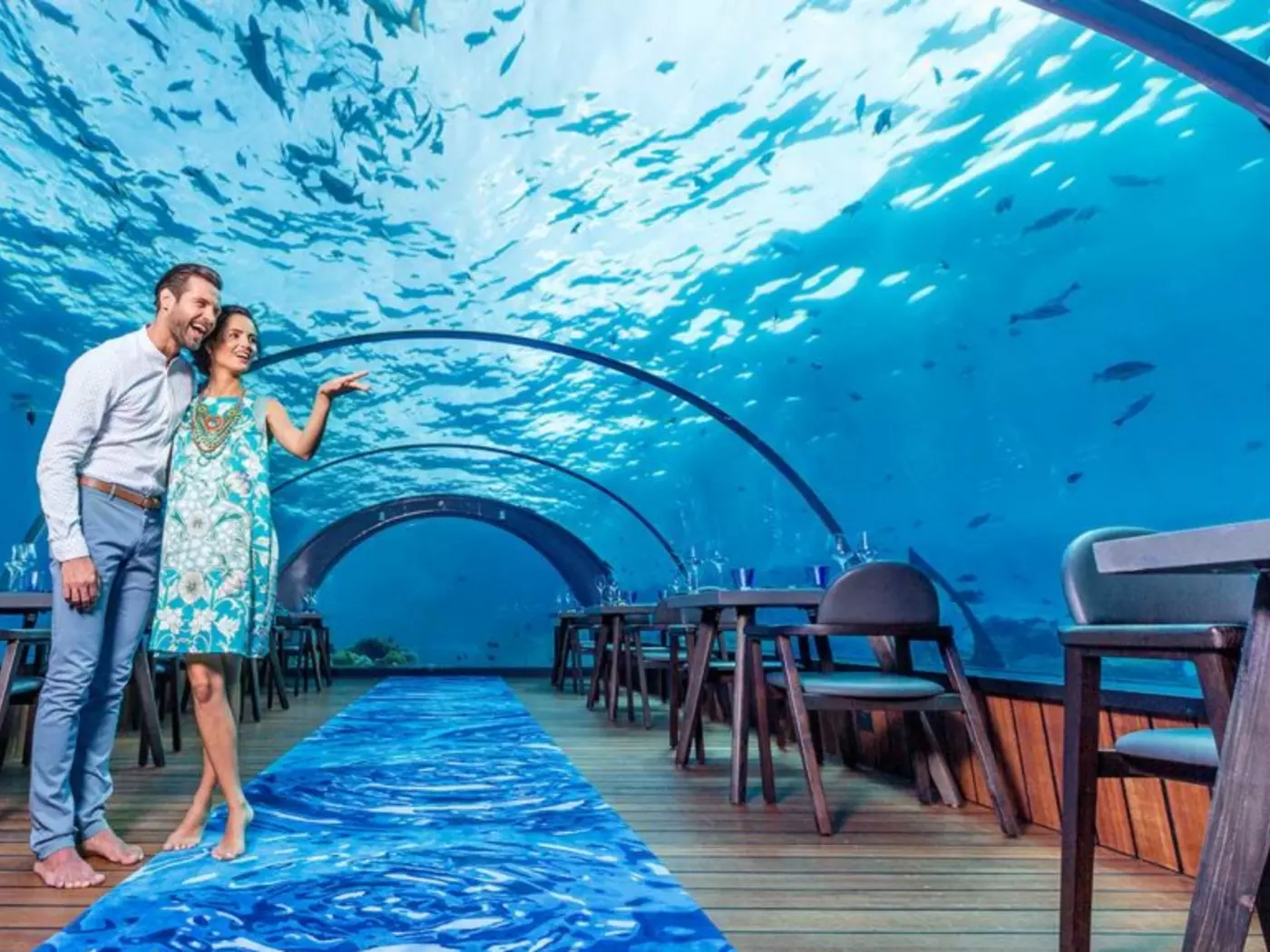 World's largest all glass Undersea Restaurant, Hurawalhi
