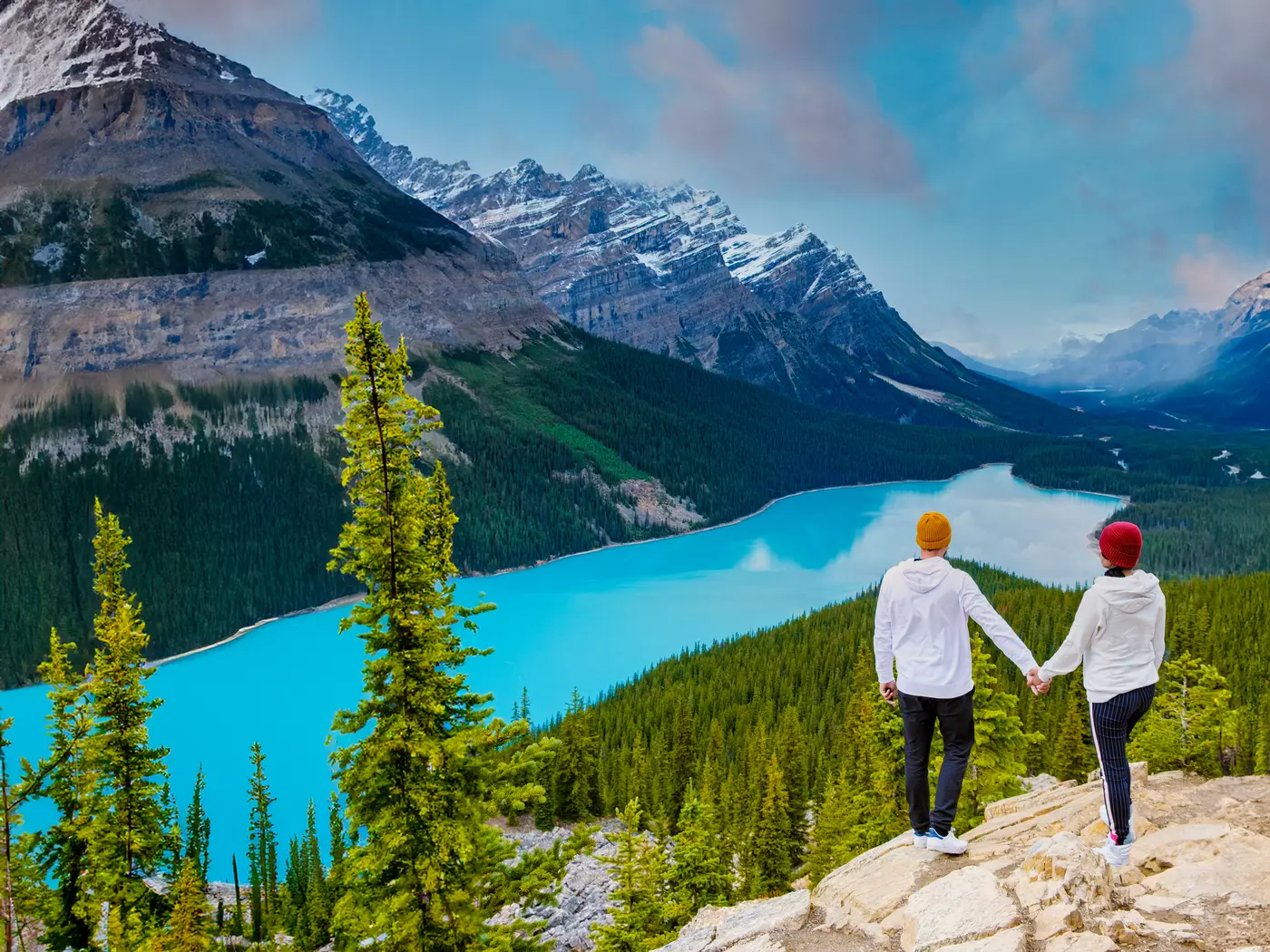 Glacier-fed turquoise Peyto Lake, Banff National Park