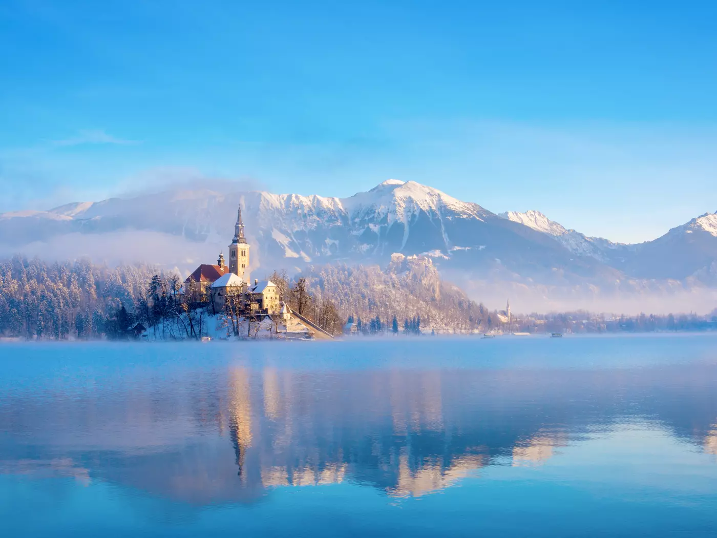 One of the most picturesque spots in Slovenia, Lake Bled is located in the Julian Alps