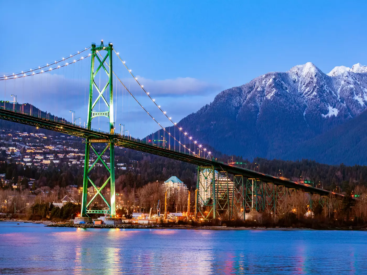 Lion's Gate Bridge and Grouse Mountain