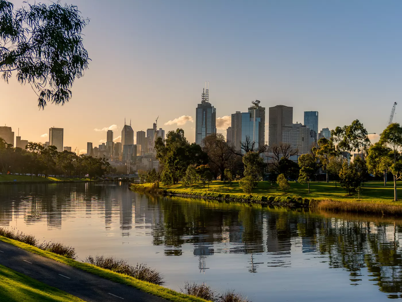 Melbourne City Skyline and Yarra River