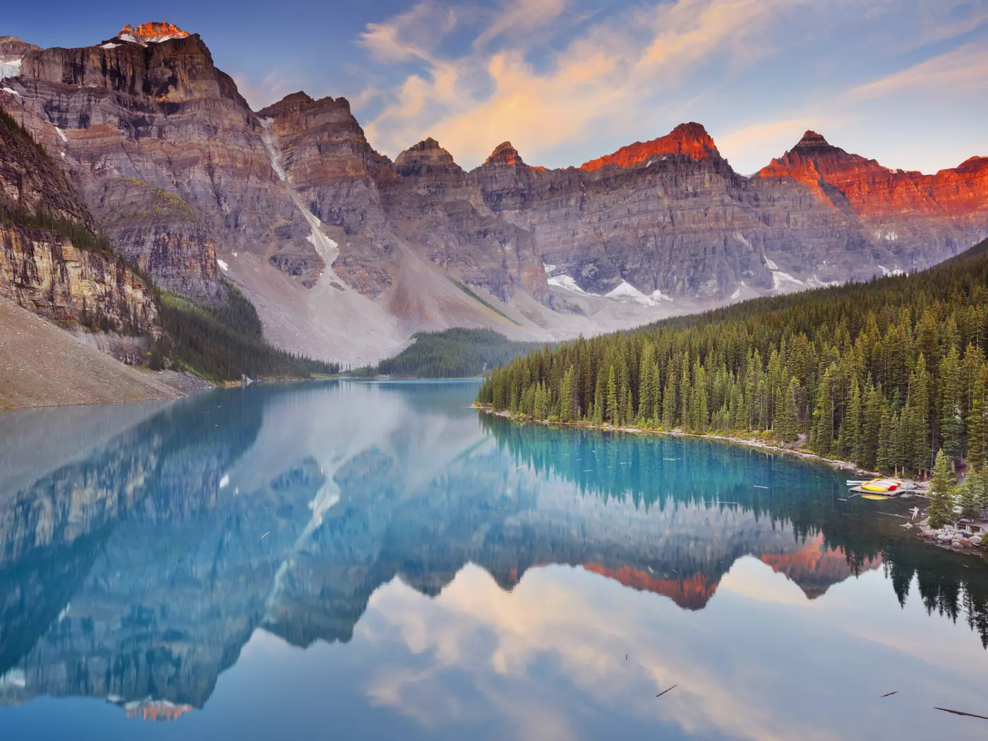Moraine Lake at sunrise, Banff National Park