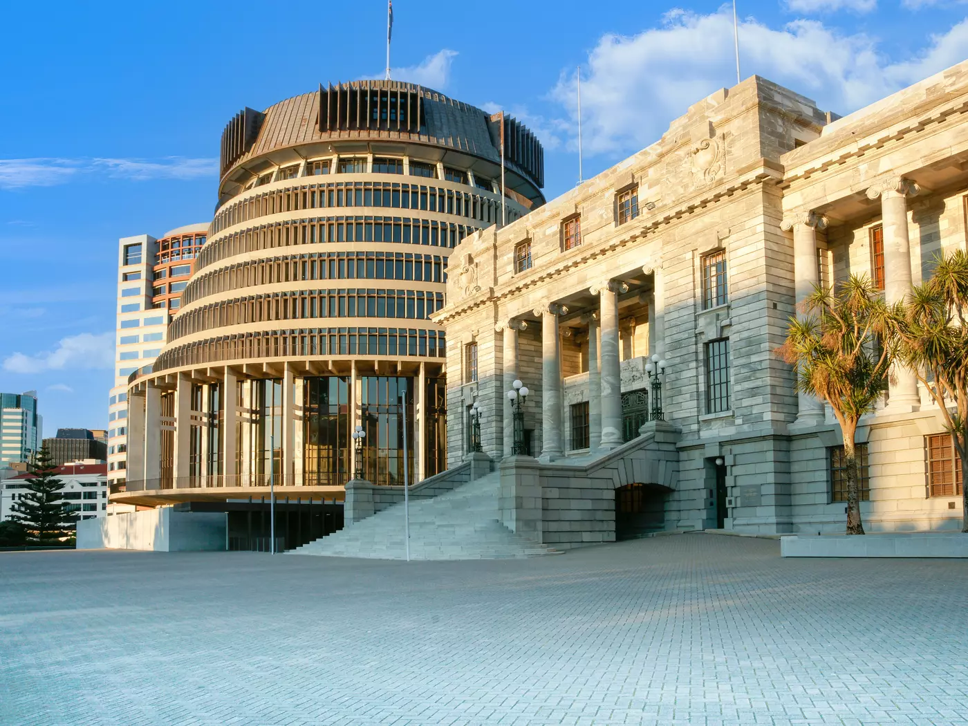 Parliament & 'Beehive' in Wellington