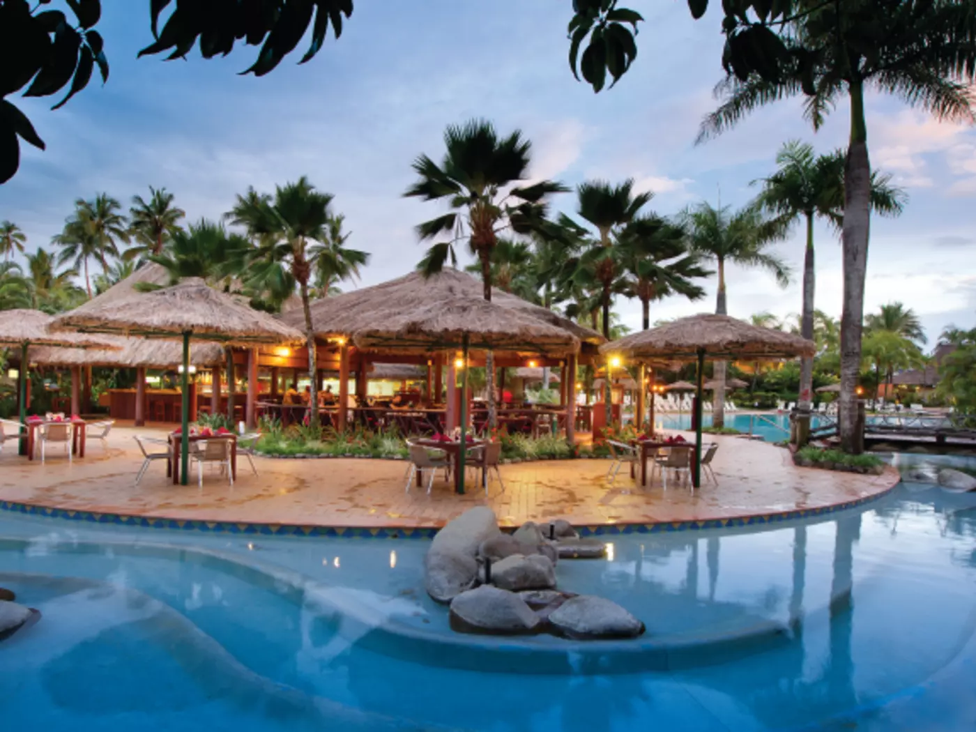 Take a dip in the resort pool