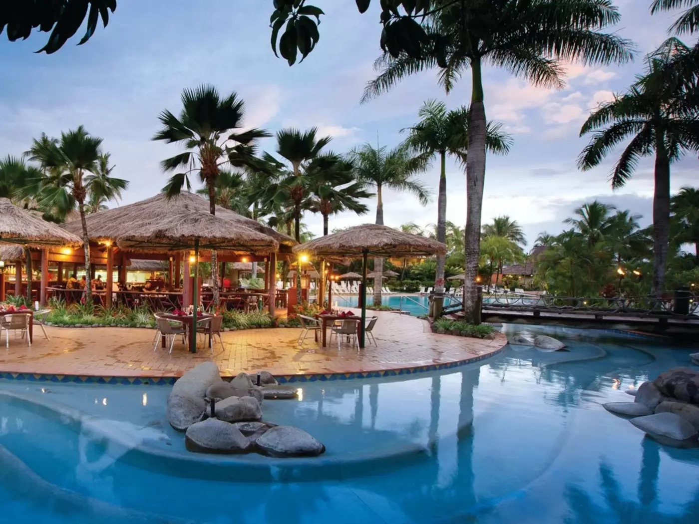 Poolside restaurant, Outrigger Fiji Beach Resort