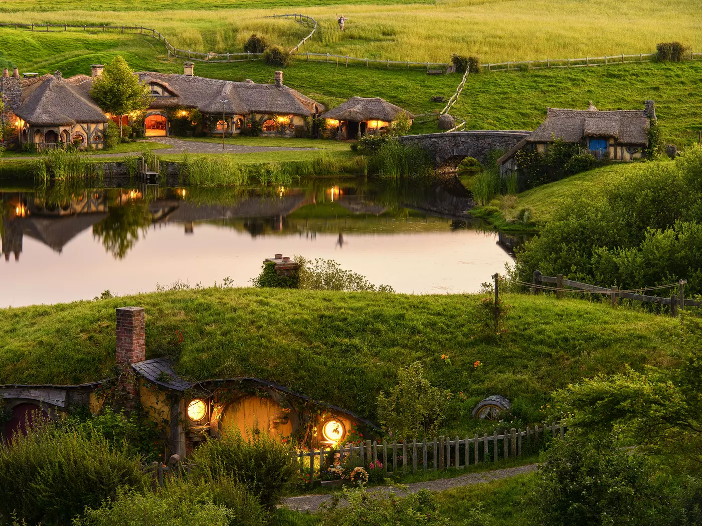 Overlooking peaceful Hobbiton, Courtesy of Hobbiton