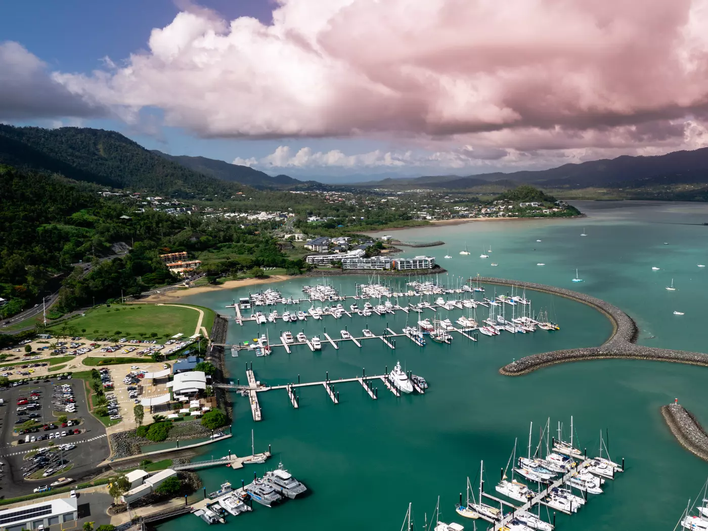 Resort village of Airlie Beach in the Whitsundays
