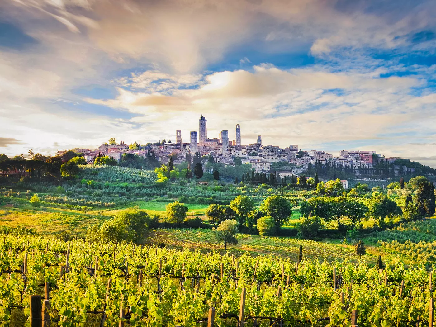 San Gimignano at sunset